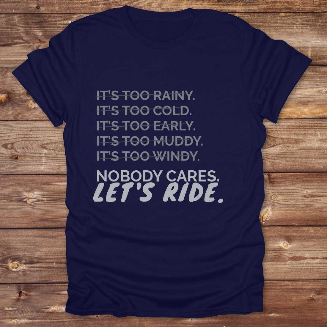navy blue Let's Ride T-Shirt Barn Essential Tee for Horse Riders, Equestrian Apparel