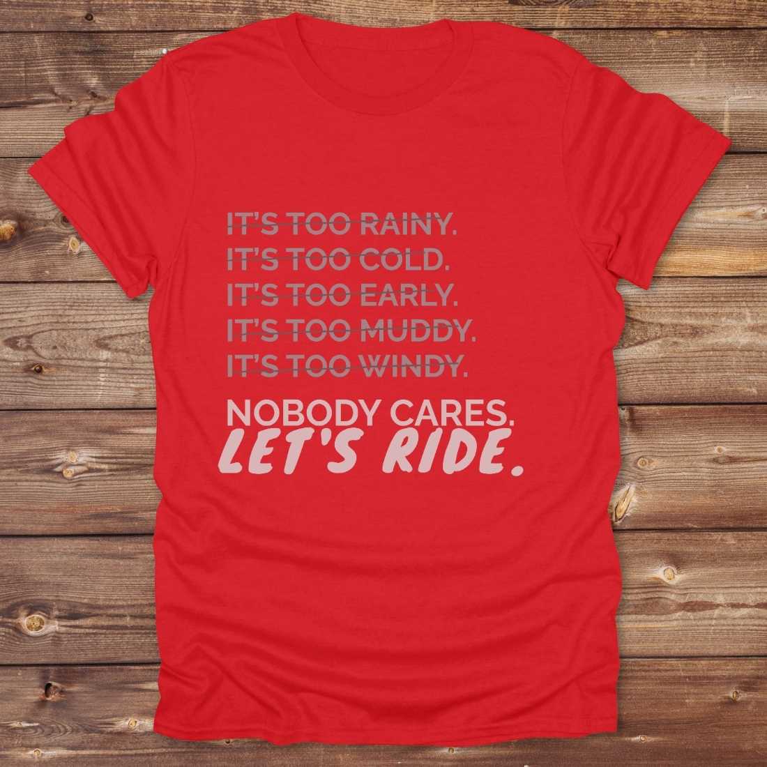 red Let's Ride T-Shirt Barn Essential Tee for Horse Riders, Equestrian Apparel