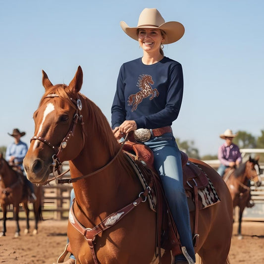 Horse of the Year Long Sleeve Tee for Horse Riders, Riding Wear Equestrian Tee