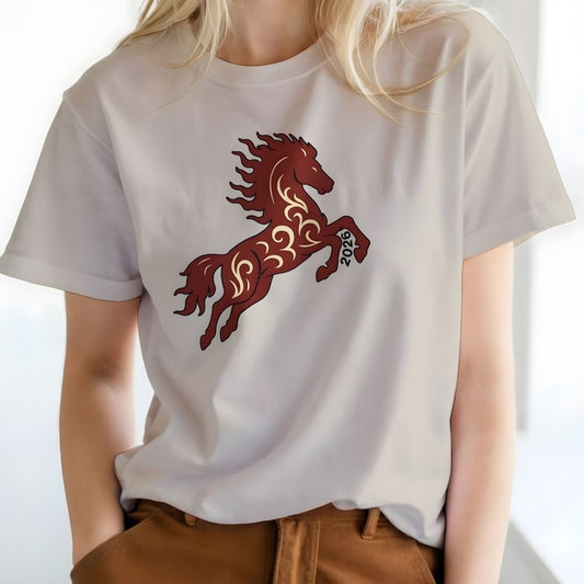 Year of the Horse T-Shirt for Horse Lovers, Horseback Riding Apparel, Cowgirl Sweatshirt Lifestyle