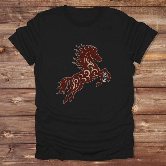 Black Year of the Horse T-Shirt for Horse Lovers, Horseback Riding Apparel, Cowgirl Sweatshirt