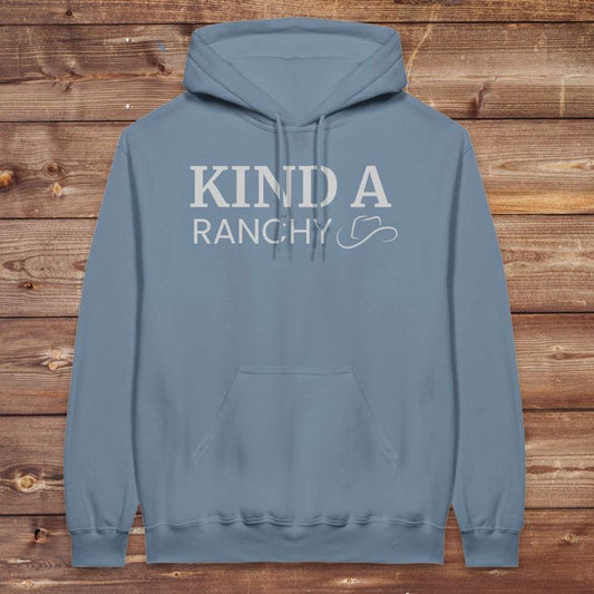 Blue Kind a Ranchy Hoodie for Horse Lover, Essential Barn Hoodie Equestrian Apparel
