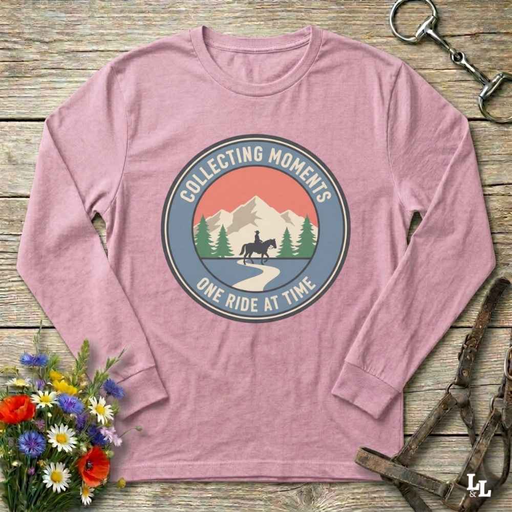 pink collecting moments one ride at a time t-shirt, perfect gift for horse lovers
