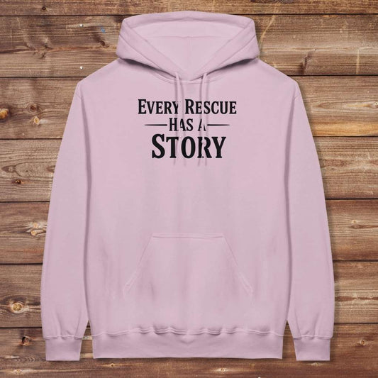Pink Every Rescue has a Story Hoodie for Horse Lovers, Horse Rescue Hoodie for Trail Riding