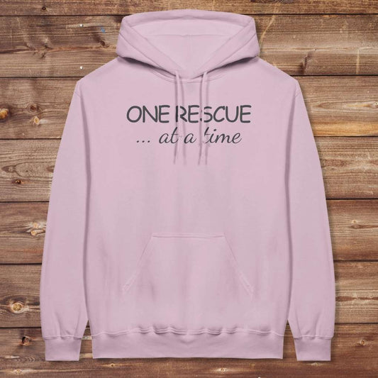 Pink One Rescue at a Time Hoodie, Just Giving Hoodie for Horse Lovers, Comfy Barn Wear