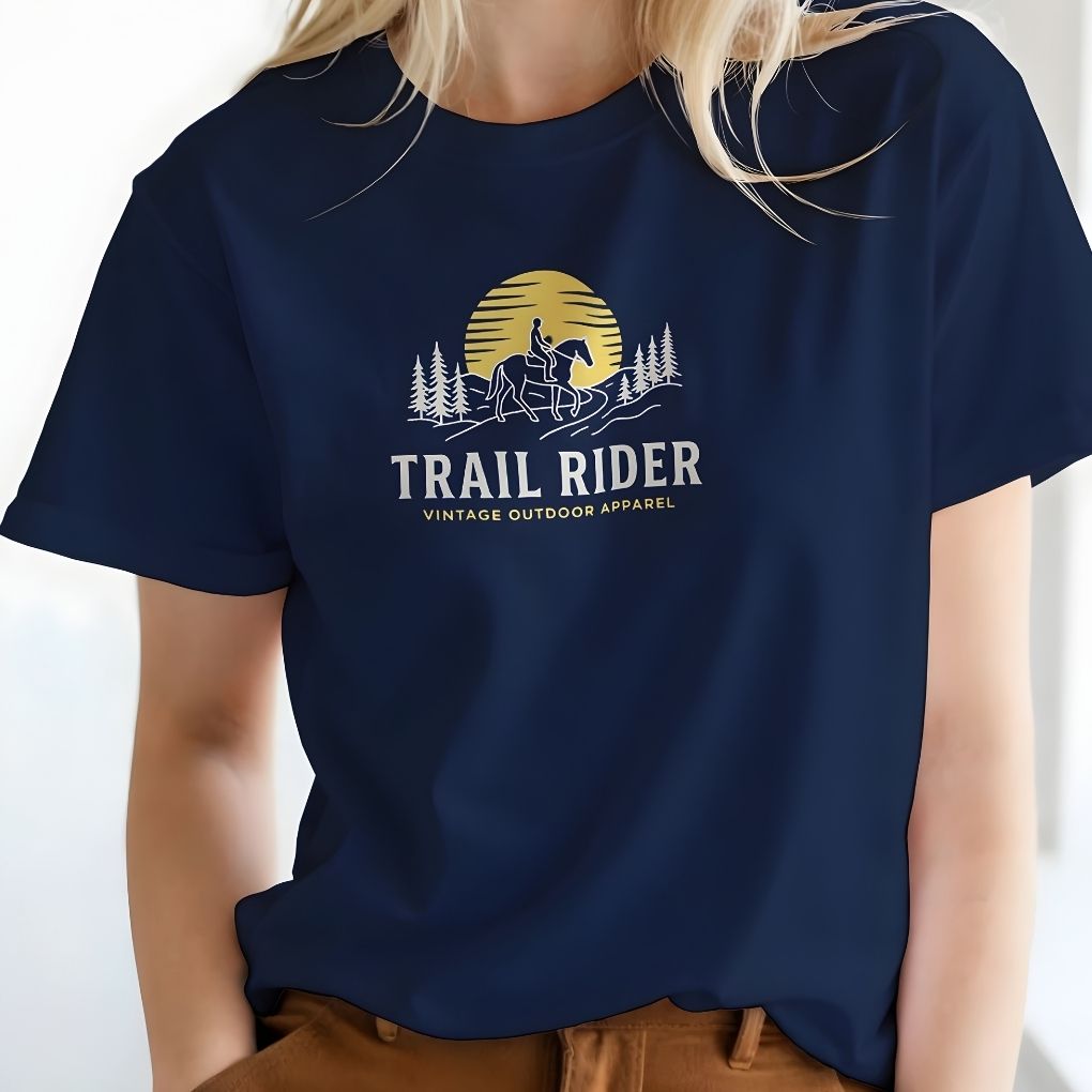 Trail Rider T-Shirt for Horse Lovers, Trail Riding Tee, Equestrian Apparel