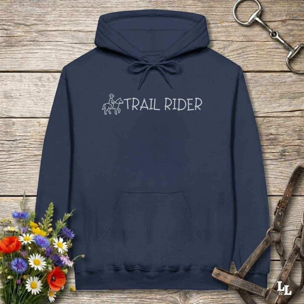 navy blue Trail Rider Hoodie for Horse Riders, Trail Riding Hoodie, Equestrian Wear