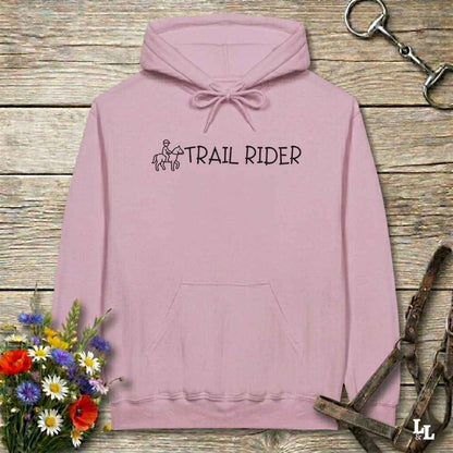 pink Trail Rider Hoodie for Horse Riders, Trail Riding Hoodie, Equestrian Wear