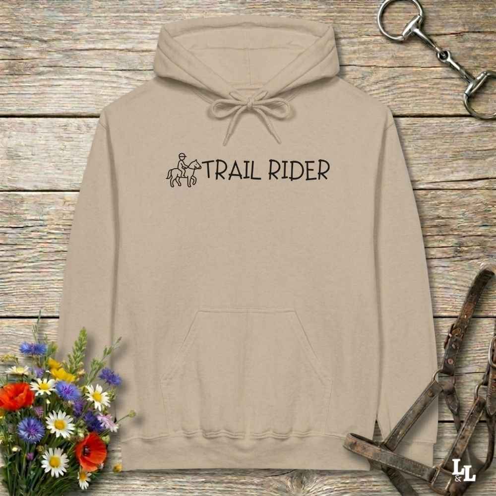 beige Trail Rider Hoodie for Horse Riders, Trail Riding Hoodie, Equestrian Wear