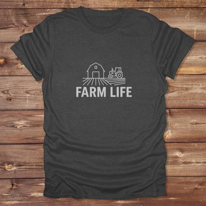 Grey Farm Life T-Shirt for Outdoor People, Horse Riders Tee, Barn Wear Tee
