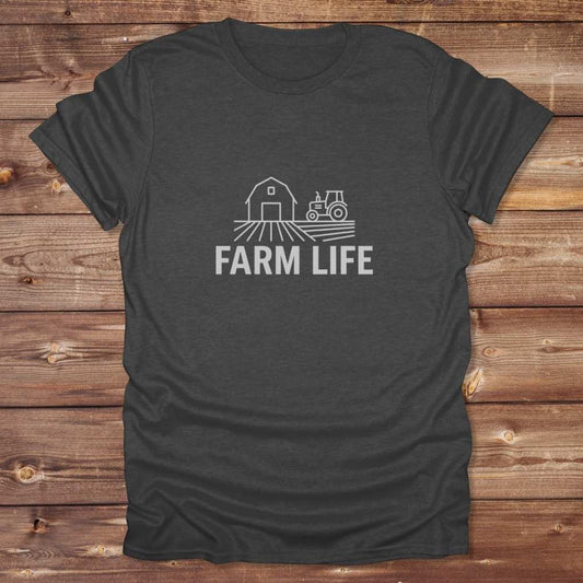 Grey Farm Life T-Shirt for Outdoor People, Horse Riders Tee, Barn Wear Tee