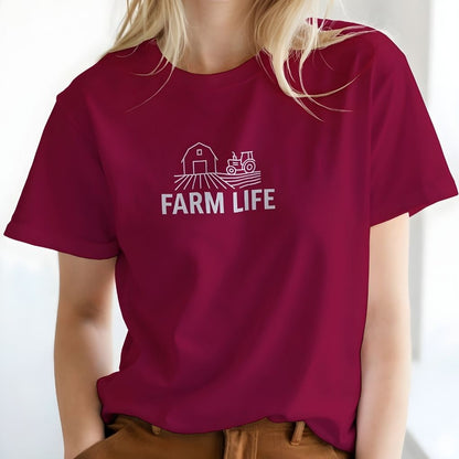 Farm Life T-Shirt for Outdoor People, Horse Riders Tee, Barn Wear Tee