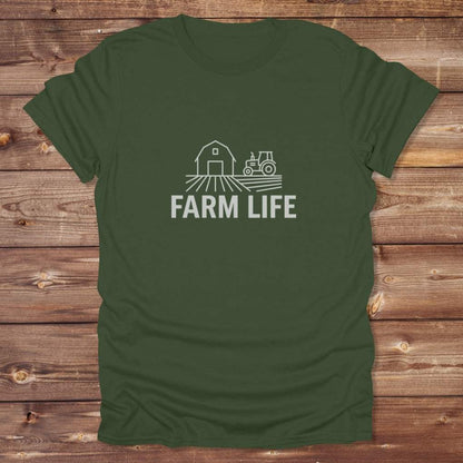 Green Farm Life T-Shirt for Outdoor People, Horse Riders Tee, Barn Wear Tee