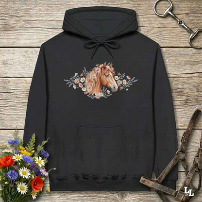 black Wild and Free Hoodie for Horse Riders, Equestrian Hoodie Cozy Barn Wear, perfect gift for horse lovers