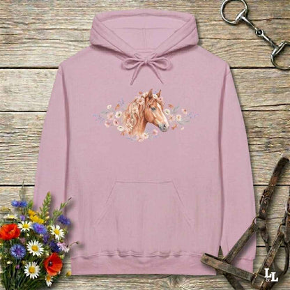 pink Wild and Free Hoodie for Horse Riders, Equestrian Hoodie Cozy Barn Wear, perfect gift for horse lovers