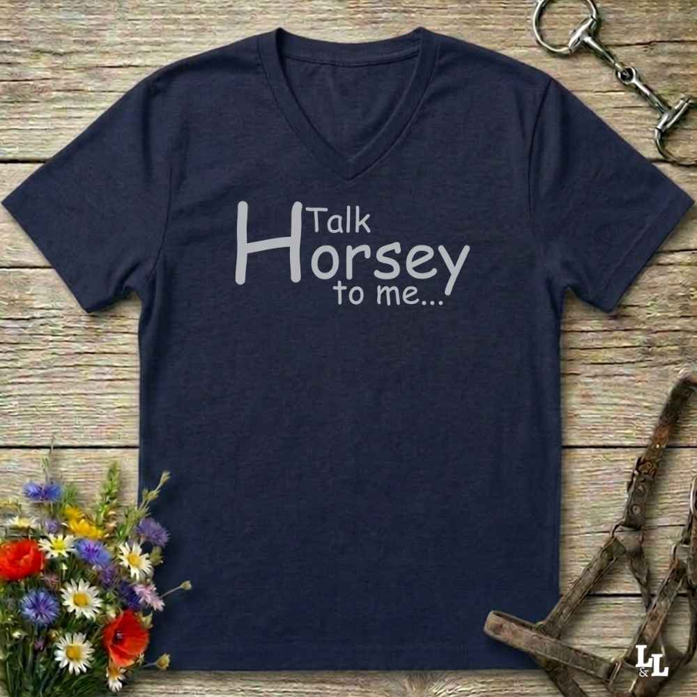 Talk Horsey to Me Blue T-shirt