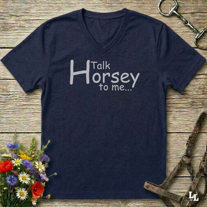 Talk Horsey to Me Blue T-shirt