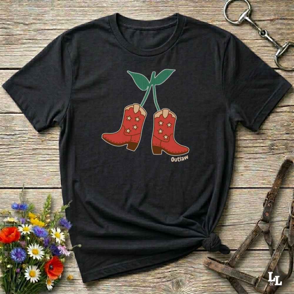 Black Cherry Cowboy Boots T-Shirt for Horse Lovers, Equestrian Wear, Perfect gift for Horse Riders, horse girl shirt, horse mom shirt, horse lover, horse girl, Funny horse lover gifts, Funny horse shirts, Horse girl gifts, Equestrian graphic tees, fathers day gift, Sarcastic horse shirt