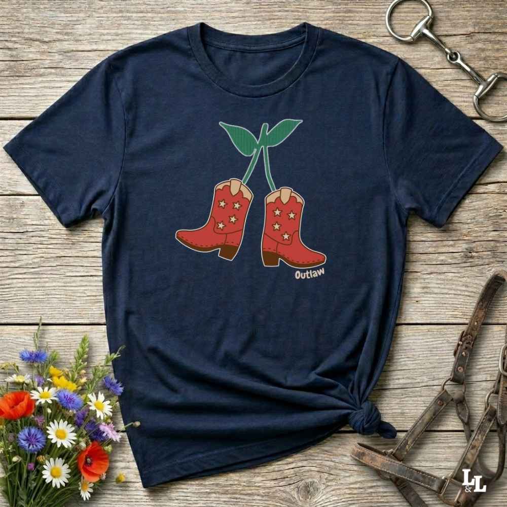 navy blue Cherry Cowboy Boots T-Shirt for Horse Lovers, Equestrian Wear, Perfect gift for Horse Riders, horse girl shirt, horse mom shirt, horse lover, horse girl, Funny horse lover gifts, Funny horse shirts, Horse girl gifts, Equestrian graphic tees, fathers day gift, Sarcastic horse shirt