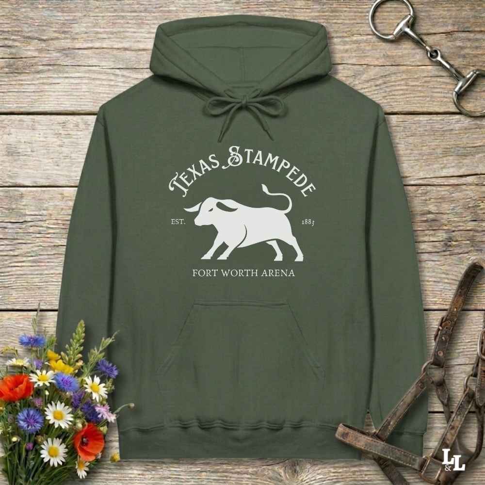 green  Texas Stampede Hoodie, Western Style Wear, Mens Hoodies Western, Cowgirl Sweatshirts