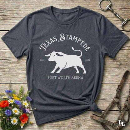 gray Fun western t-shirt for horse lovers and cowgirls. Western cowgirl graphic tee with horse design. Cowboy humor t-shirt for rodeo and country lovers. Horse lover funny t-shirt with western theme. Country style horse graphic tee for cowboys and cowgirls. Retro style funny western shirt for equestrians. Cute and funny country shirt with horse print. Southern cowgirl funny quote shirt for horse lovers. Texas stampede Fort Worth Arena.