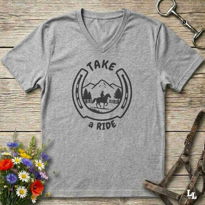 Take a Ride V-Neck Tee