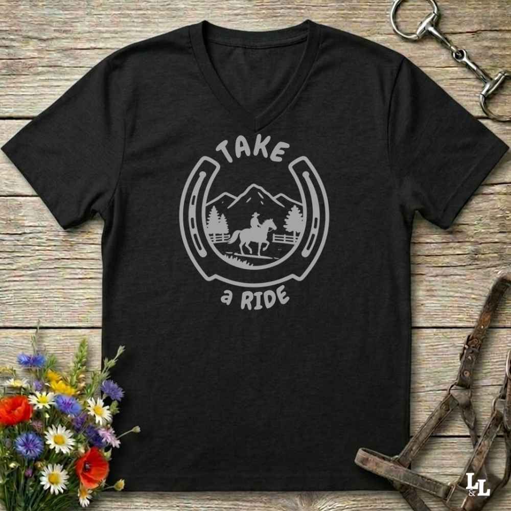 Take a Ride V-Neck Tee