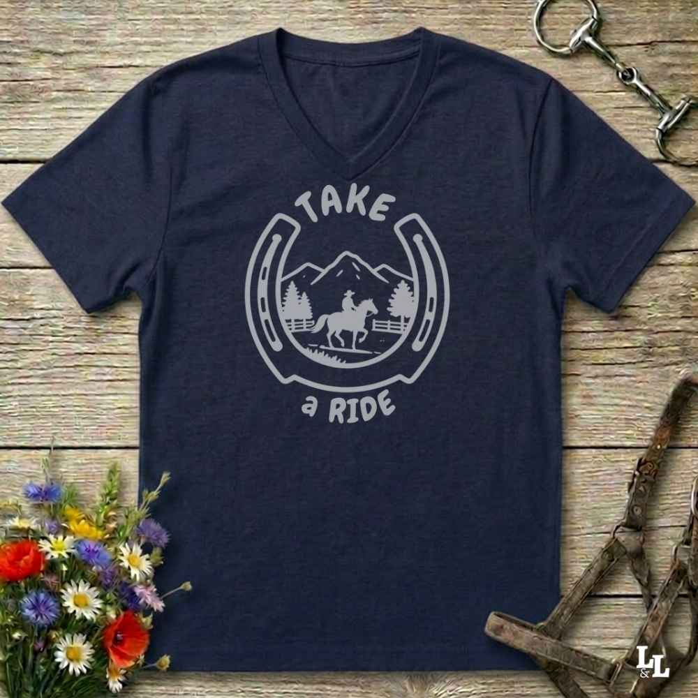 Take a Ride V-Neck Tee