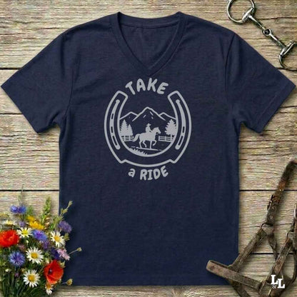 Take a Ride V-Neck Tee