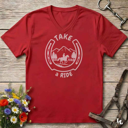 Take a Ride V-Neck Tee
