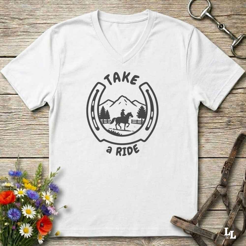 Take a Ride V-Neck Tee