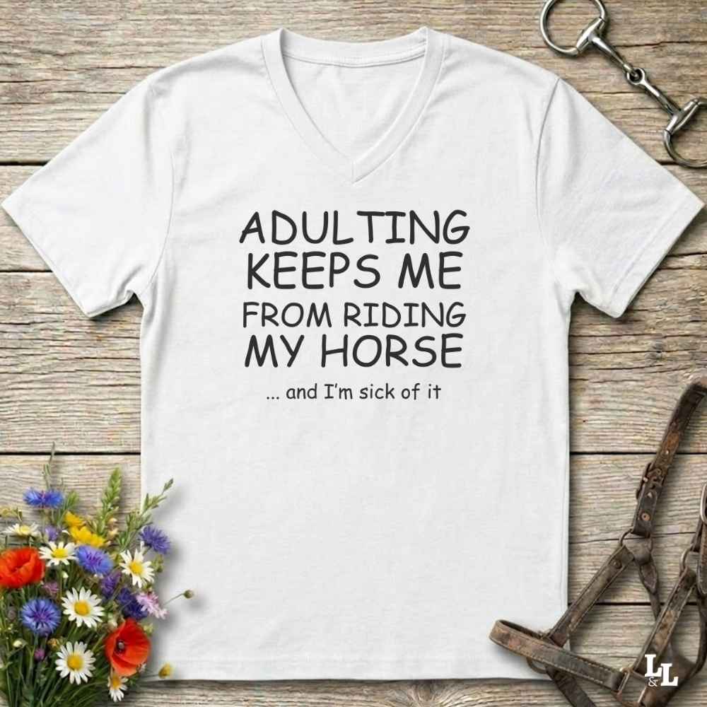 Adulting V-Neck Tee