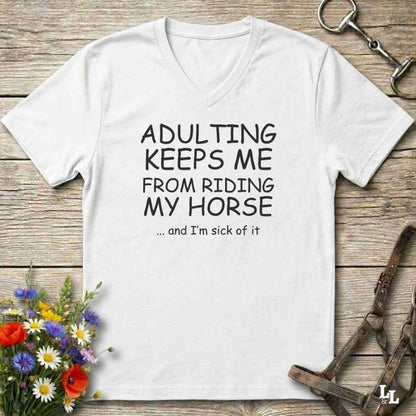 Adulting V-Neck Tee