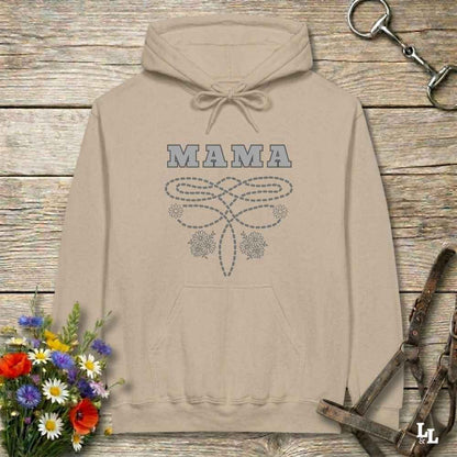 beige Mama Boot Stitch Hoodie, Horse Lover Hoodie, Cowgirl Sweatshirt, Horse Rider Hoodie