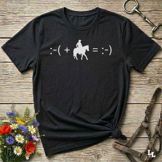 Fun western t-shirt for horse lovers and cowgirls. Western cowgirl graphic tee with horse design. Cowboy humor t-shirt for rodeo and country lovers. Horse lover funny t-shirt with western theme. Country style horse graphic tee for cowboys and cowgirls. Retro style funny western shirt for equestrians. Cute and funny country shirt with horse print. Southern cowgirl funny quote shirt for horse lovers. Maths cowboy.