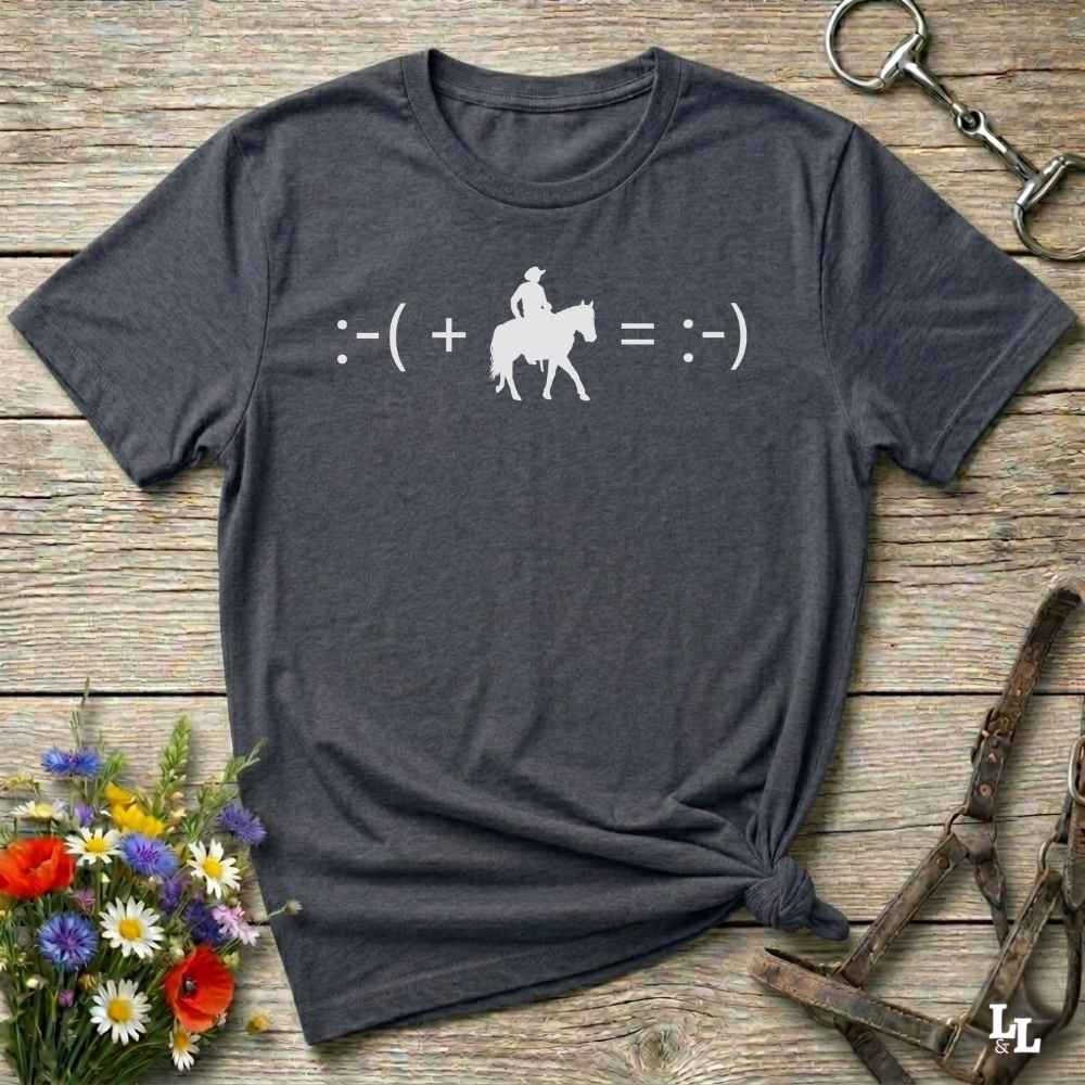 Fun western t-shirt for horse lovers and cowgirls. Western cowgirl graphic tee with horse design. Cowboy humor t-shirt for rodeo and country lovers. Horse lover funny t-shirt with western theme. Country style horse graphic tee for cowboys and cowgirls. Retro style funny western shirt for equestrians. Cute and funny country shirt with horse print. Southern cowgirl funny quote shirt for horse lovers. Maths cowboy.
