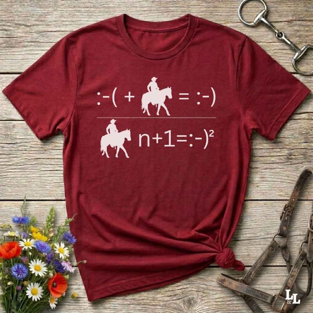 Fun western t-shirt for horse lovers and cowgirls. Western cowgirl graphic tee with horse design. Cowboy humor t-shirt for rodeo and country lovers. Horse lover funny t-shirt with western theme. Country style horse graphic tee for cowboys and cowgirls. Retro style funny western shirt for equestrians. Cute and funny country shirt with horse print. Southern cowgirl funny quote shirt for horse lovers. Advanced maths cowboy.