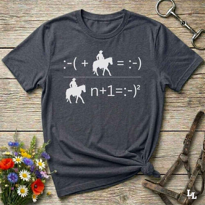 Fun western t-shirt for horse lovers and cowgirls. Western cowgirl graphic tee with horse design. Cowboy humor t-shirt for rodeo and country lovers. Horse lover funny t-shirt with western theme. Country style horse graphic tee for cowboys and cowgirls. Retro style funny western shirt for equestrians. Cute and funny country shirt with horse print. Southern cowgirl funny quote shirt for horse lovers. Advanced maths cowboy.