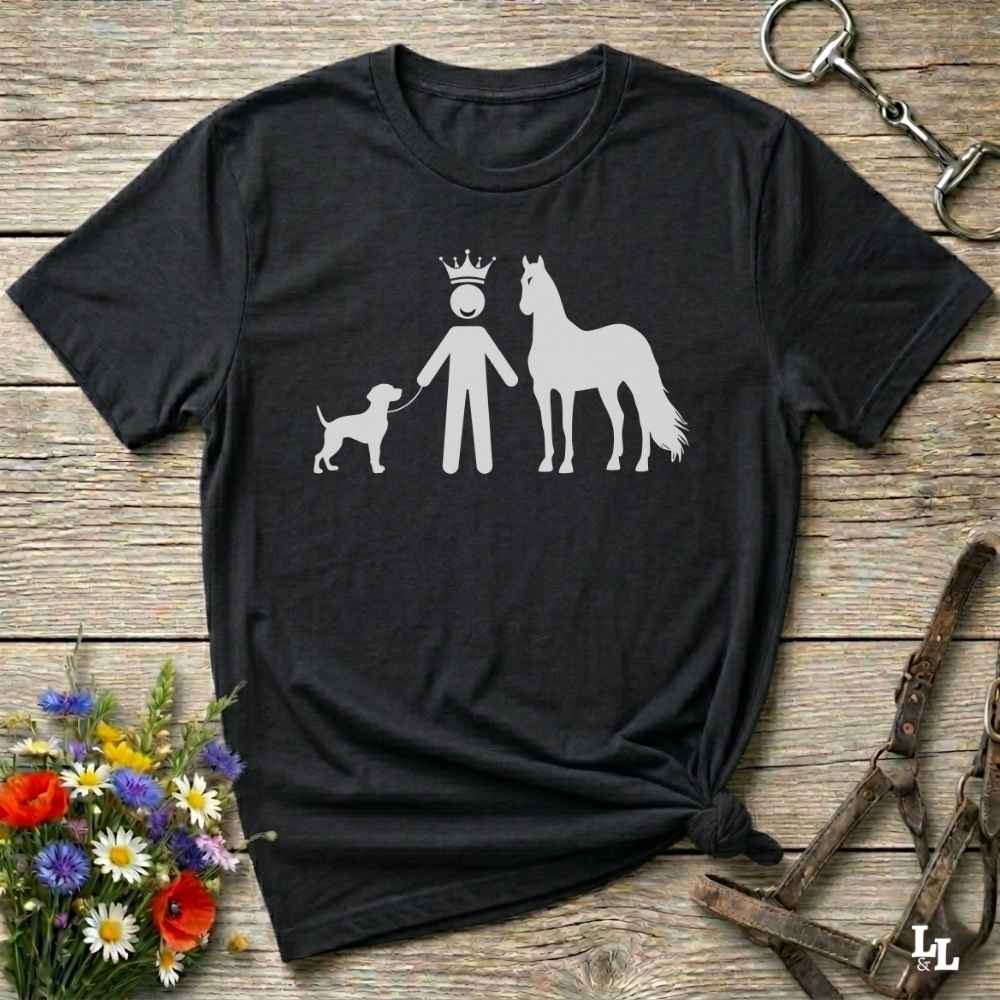 Ride proud with this “Winning Life” western tee featuring a crowned horse and dog silhouette, perfect for cowboys, cowgirls, and country animal lovers.