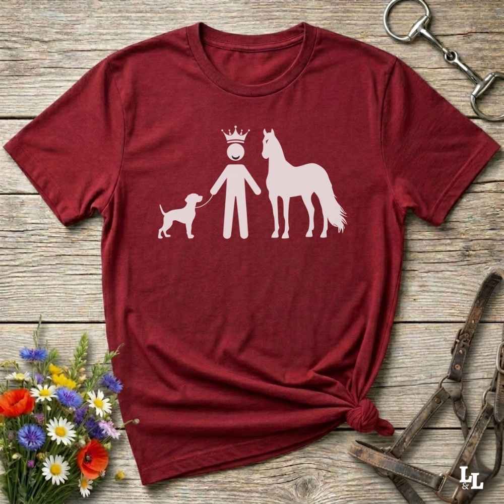 Ride proud with this “Winning Life” western tee featuring a crowned horse and dog silhouette, perfect for cowboys, cowgirls, and country animal lovers.