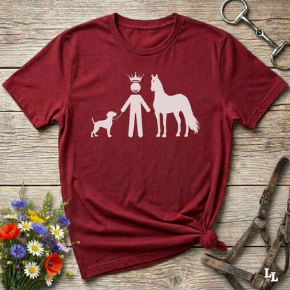 Ride proud with this “Winning Life” western tee featuring a crowned horse and dog silhouette, perfect for cowboys, cowgirls, and country animal lovers.