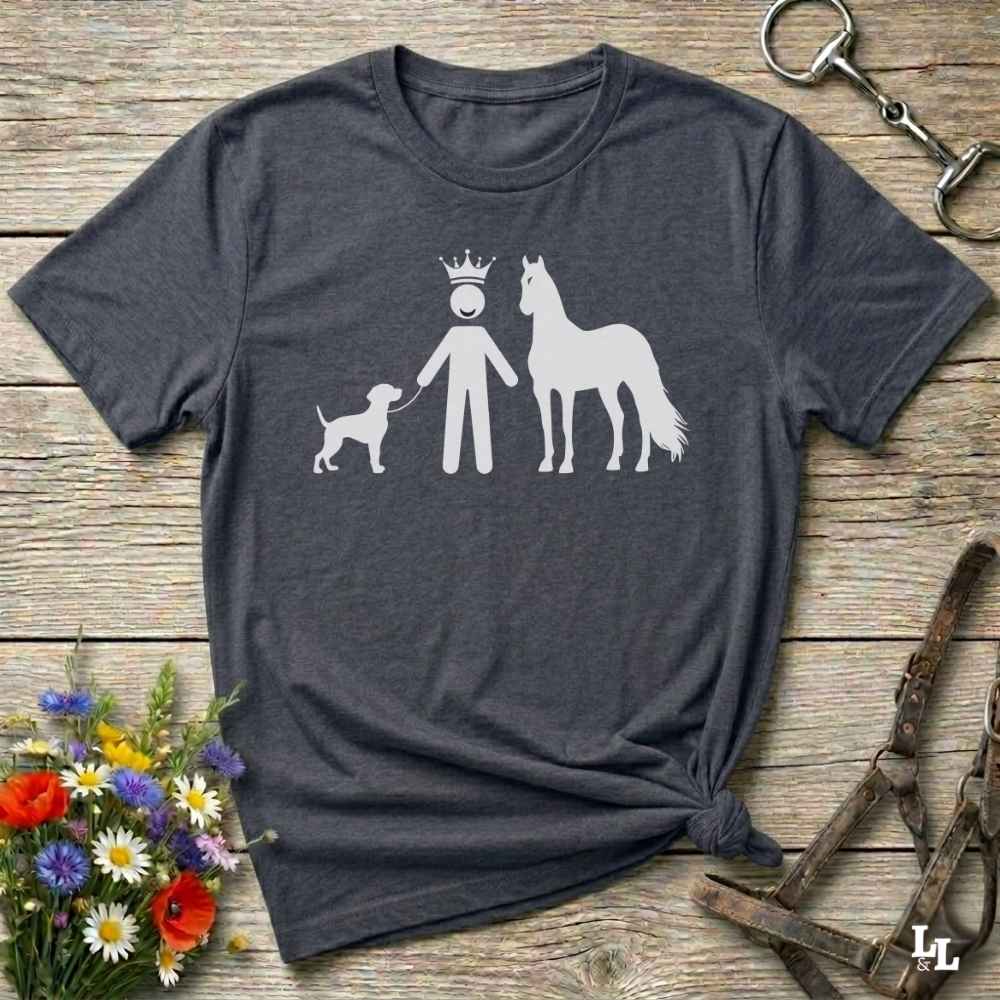 Ride proud with this “Winning Life” western tee featuring a crowned horse and dog silhouette, perfect for cowboys, cowgirls, and country animal lovers.