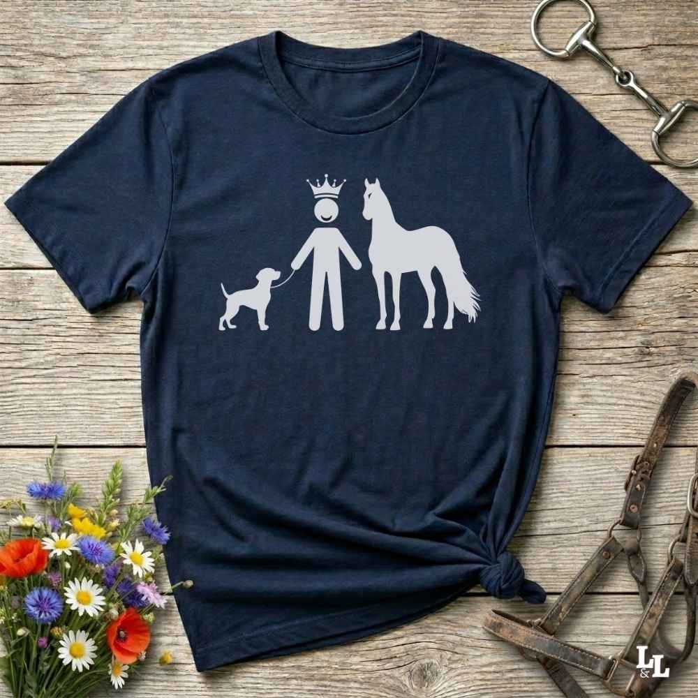 Ride proud with this “Winning Life” western tee featuring a crowned horse and dog silhouette, perfect for cowboys, cowgirls, and country animal lovers.