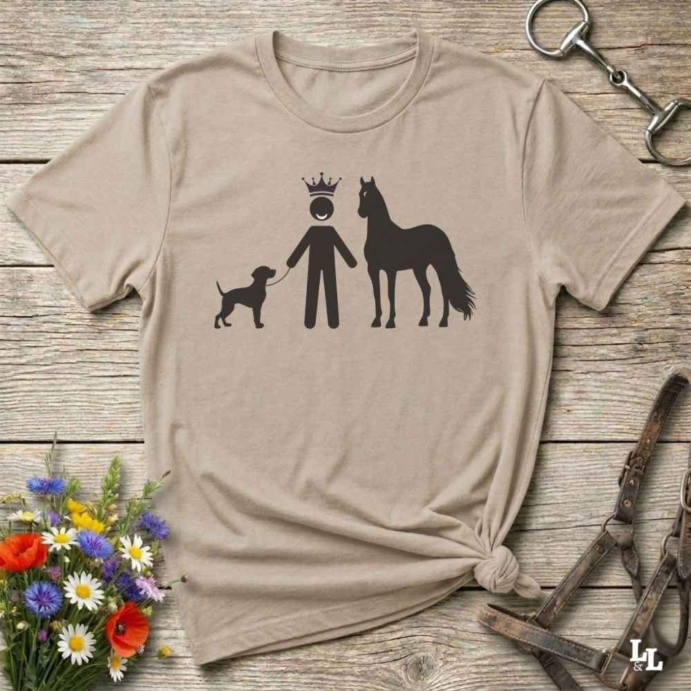 Ride proud with this “Winning Life” western tee featuring a crowned horse and dog silhouette, perfect for cowboys, cowgirls, and country animal lovers.