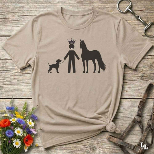 Ride proud with this “Winning Life” western tee featuring a crowned horse and dog silhouette, perfect for cowboys, cowgirls, and country animal lovers.