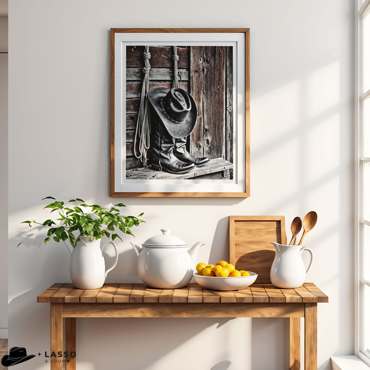 Cowboy Hat and Boots Print