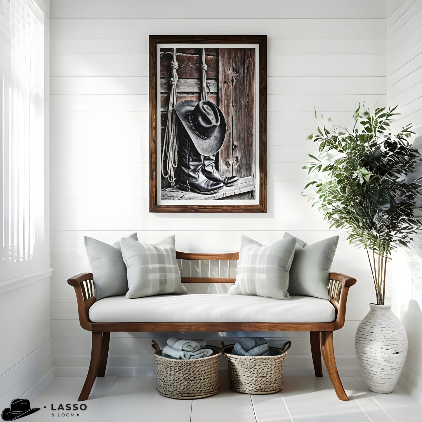 Cowboy Hat and Boots Print