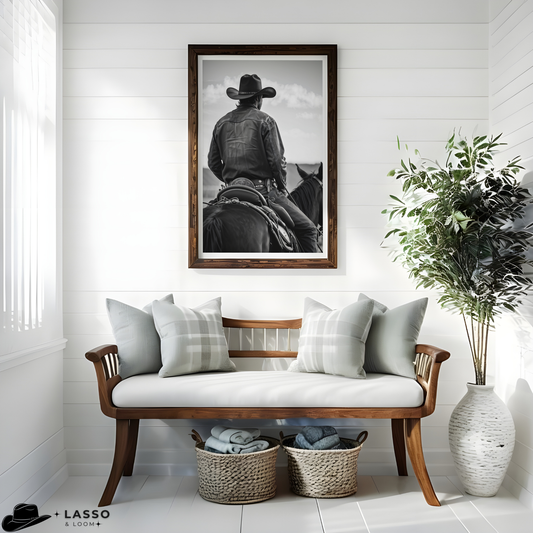 Cowboy on Horse Print