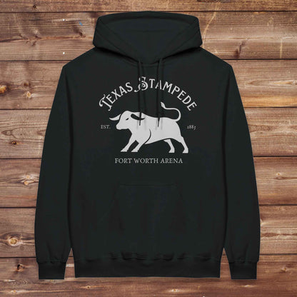 black Texas Stampede Hoodie, Western Style Wear, Mens Hoodies Western, Cowgirl Sweatshirts