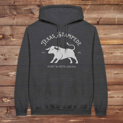 dark heather grey Texas Stampede Hoodie, Western Style Wear, Mens Hoodies Western, Cowgirl Sweatshirts
